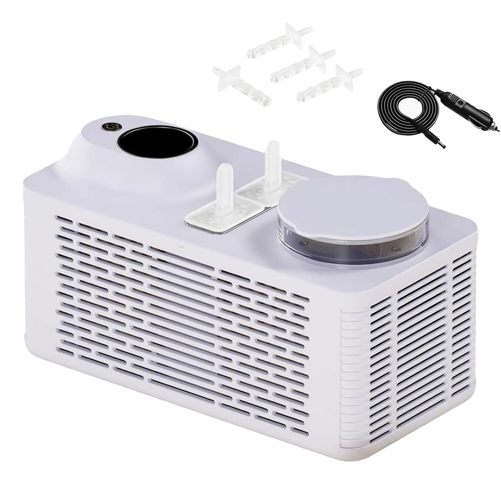 Machine à Glaces Portable Mini, 150 W, avec 4 bâtonnets, prépare 2 Glaces en 30 Minutes, congélation Rapide, idéale pour la Maison, Le Bureau, Le Camping, la Voiture, Le Camping (Purple)
