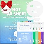 I DEW CARE Collagen Sheet Mask Variety Pack with Eye Patches - 5Days Face Masks Skincare Korean | Hydrating Collagen Face Mask, Moisturizing Skin Care, Facial Skincare Pack, Christmas Gifts, 5EA