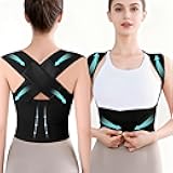 Back Brace Posture Corrector for Women and Men Full Support for Posture Correction & Scoliosis Hunchback Corrector de Postura para Hombre y Mujer Upper Thoracic Back Straightener Black, Medium