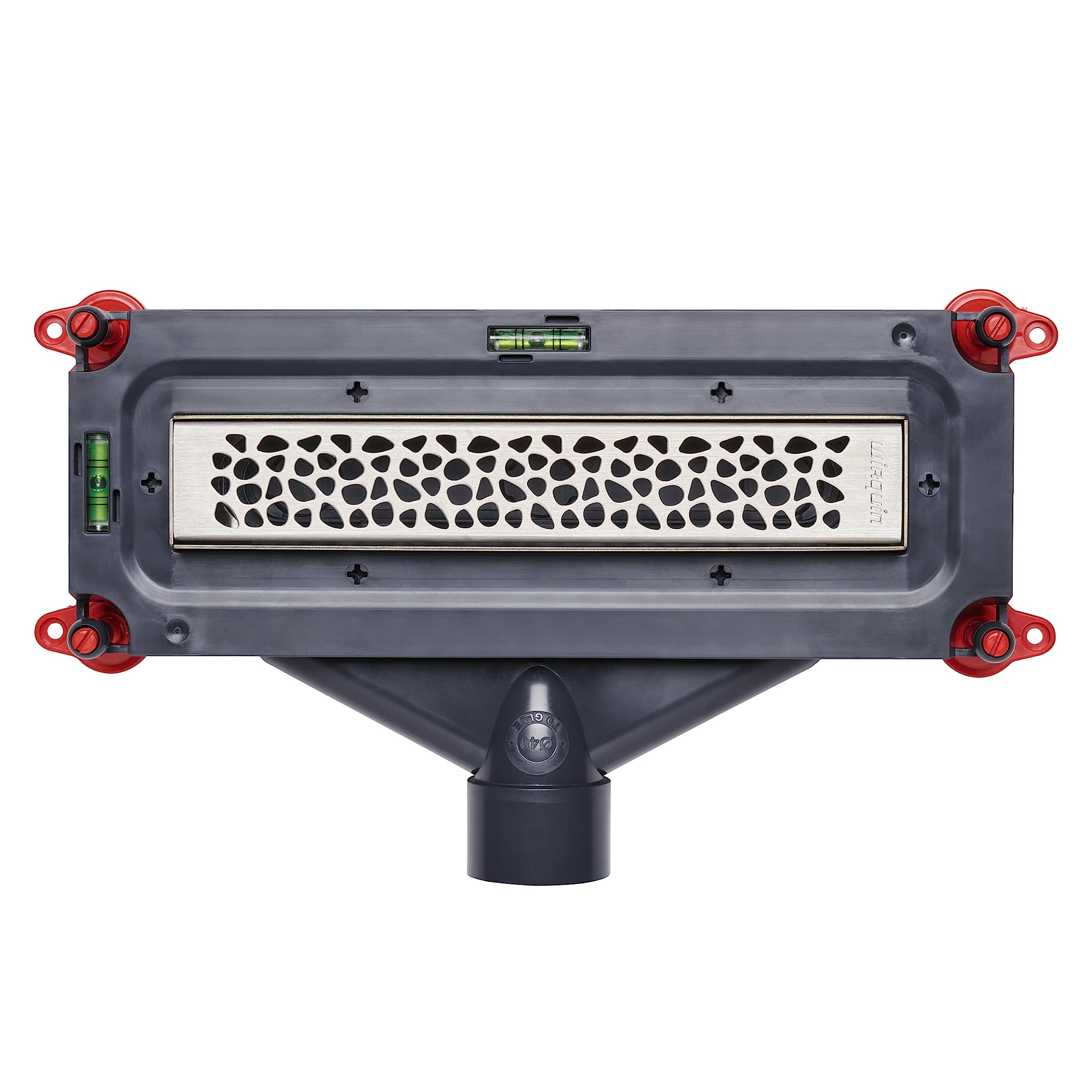 Wirquin Caniveau Douche Italienne So Line 22cm - Grille Inox Chromé - Installation Facile