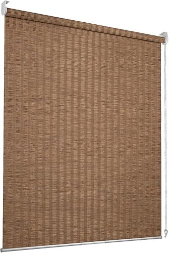 Persianas enrollables, cortinas enrollables con filtro de luz, persianas enrollables para el hogar, fáciles de instalar (café, 32 pulgadas de ancho
