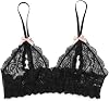 Hanky Panky Womens Luxe Lace Open Bralette 977901 Ivory Bra, Black, Large