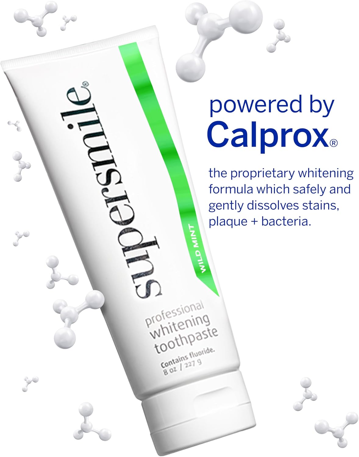 Supersmile Wild Mint Whitening System with Fluoride – Professional Grade 2-Step Whitening Toothpaste and Accelerator – Whitens Up to 6 Shades, 8 oz Each