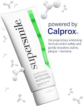 Supersmile Wild Mint Whitening System, 8 Oz Toothpaste + Accelerator | Lime + Cinnamon Bark + Basil + Peppermint, Whitens Up to 6 Shades, Calprox + Fluoride, Veneer Safe, Cavity Protection