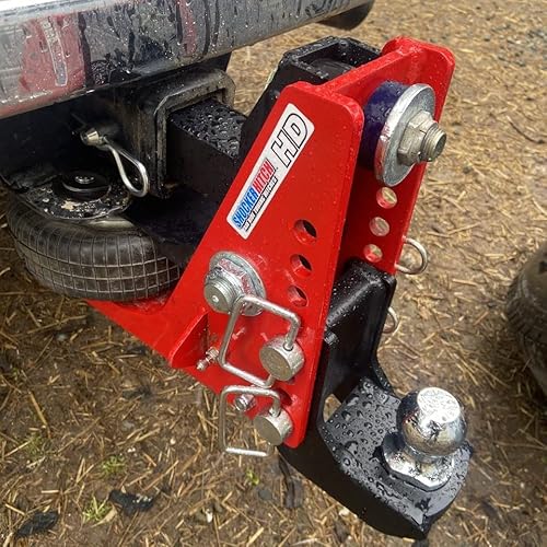 Shocker Hd 20K Air Drop Bumper Hitch 4-1/2"-8-1/2" Drop, Fits 2-1/2" Hitch, Has 2-5/16" Ball #TOP2