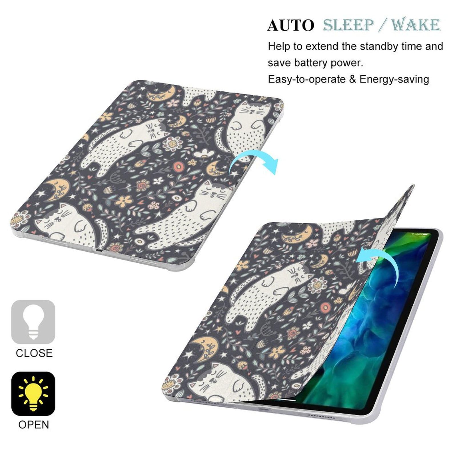 Amazon.co.jp: iPad Pro 2021 (12.9in)ケース かわいい 猫 猫柄 ネコ