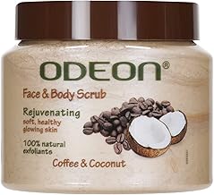 ODEON Coffee and Coconut Scrub (300ml) I Exfoliating Face & Body Scrub for Tan Removal I Rejuvenating and Detan I For All Skin Types
