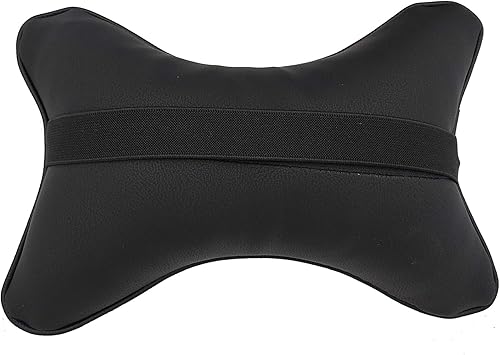 Miniatura 10 de Almohadas cervicales para el cuello del automóvil, 2 unidades, almohadas cervicales de piel sintética para viajes, almohadas rellenas de fibra