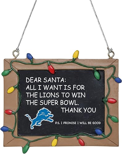Miniatura 5 de NFL Resin Holiday Christmas Chalkboard Sign Ornament
