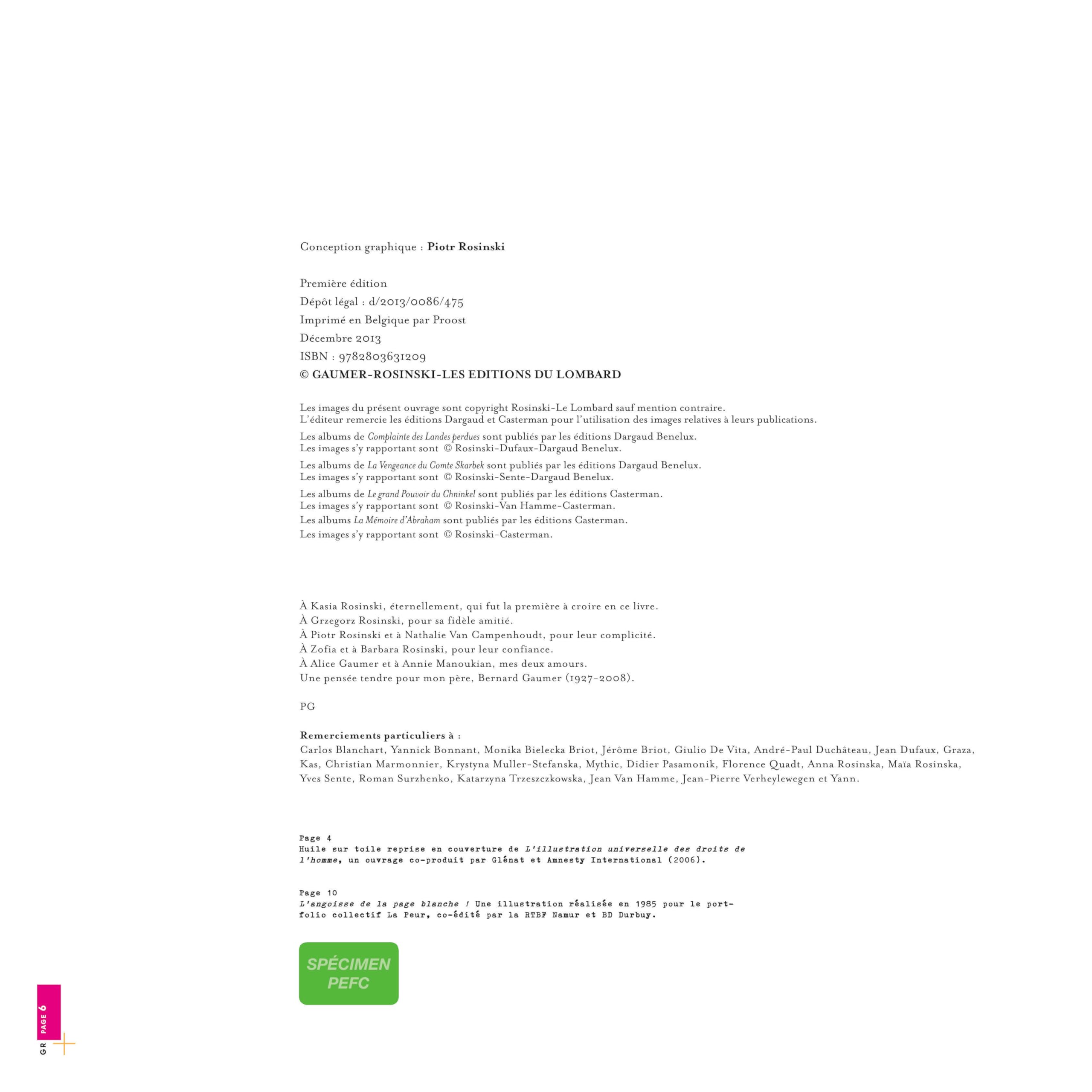 Monographie Rosinski - Monographie Rosinski