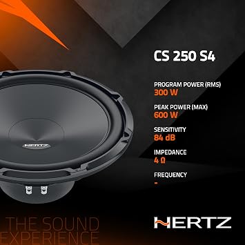 HERTZ Cento Series CS-250-S4 10 (250mm) 300 Watt RMS 4-Ohm SVC Subwoofer