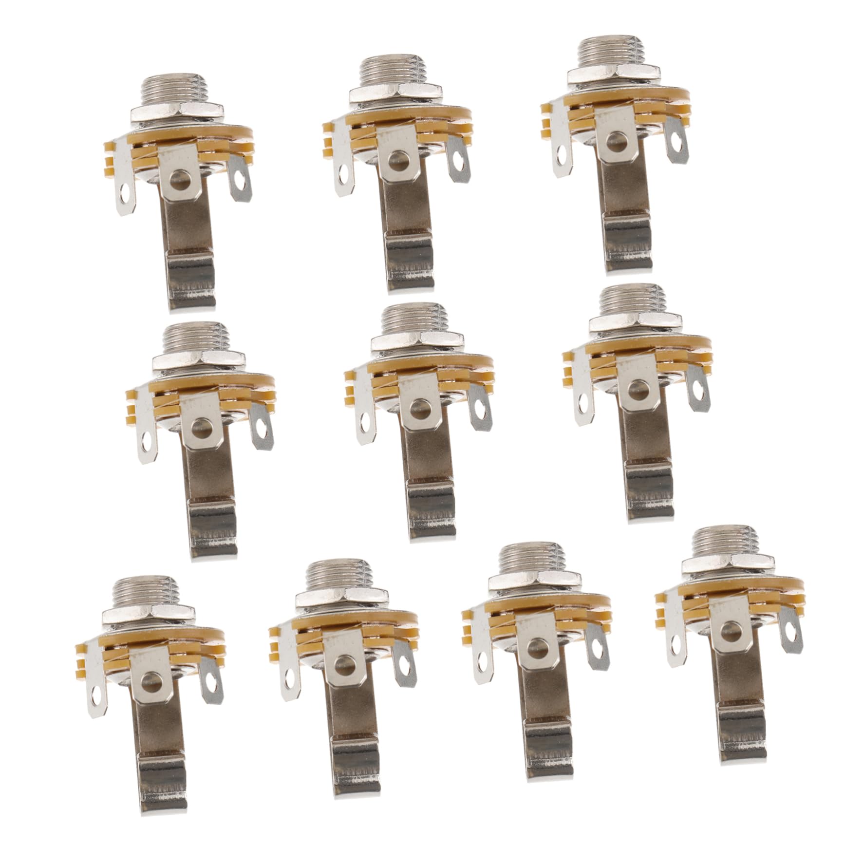 Toddmomy Mic Socket for Guitar 10 Pack 6.35mm Microphone Holder for Instruments Stringed Instruments Mic Support