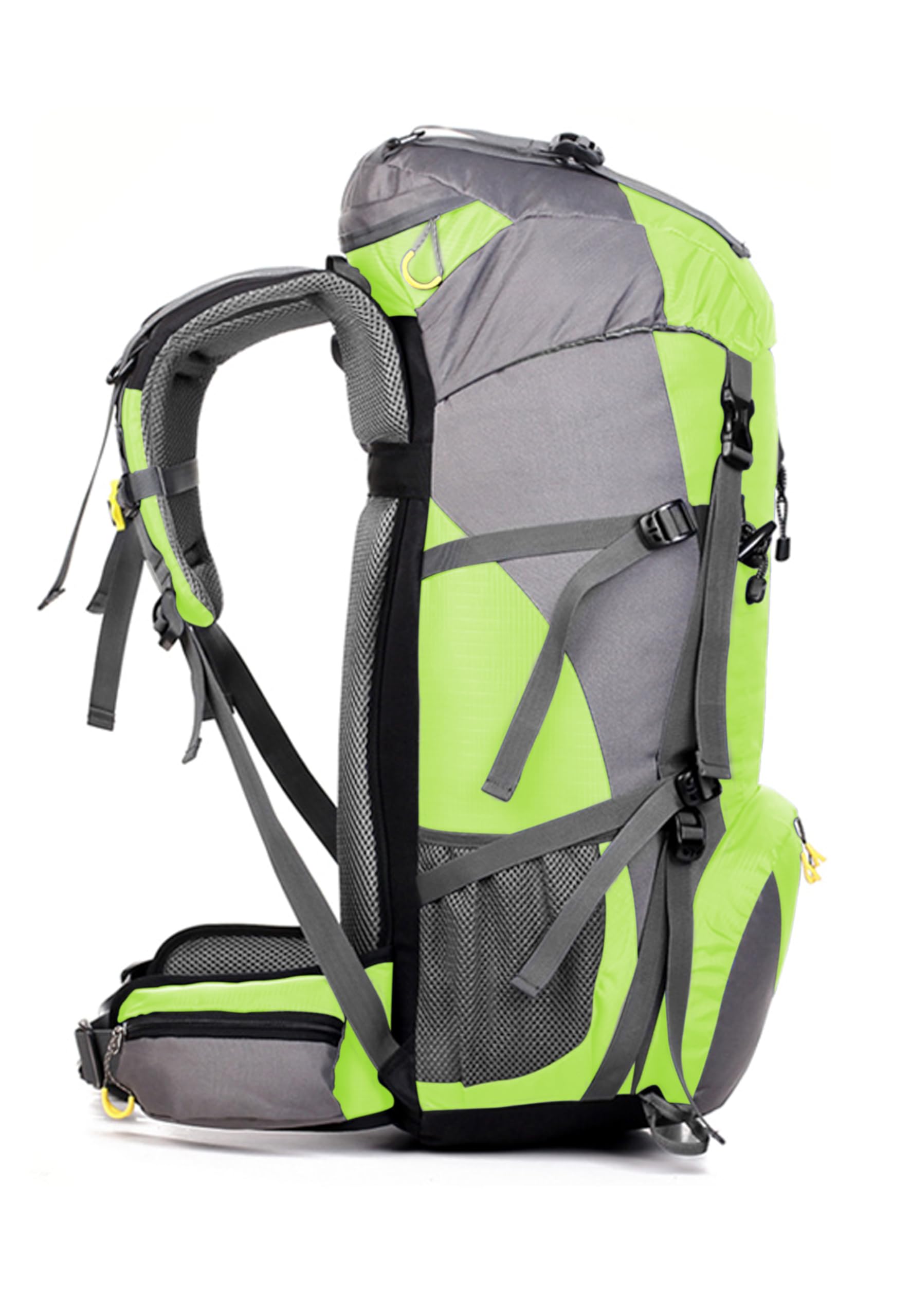 Maity Leichter Wanderrucksack 50L multifunktionaler schwarzer Wandercamping Outdoor kleiner Rucksack Männer und Frauen atmungsaktiver wasserdichter Rucksack für Wandern