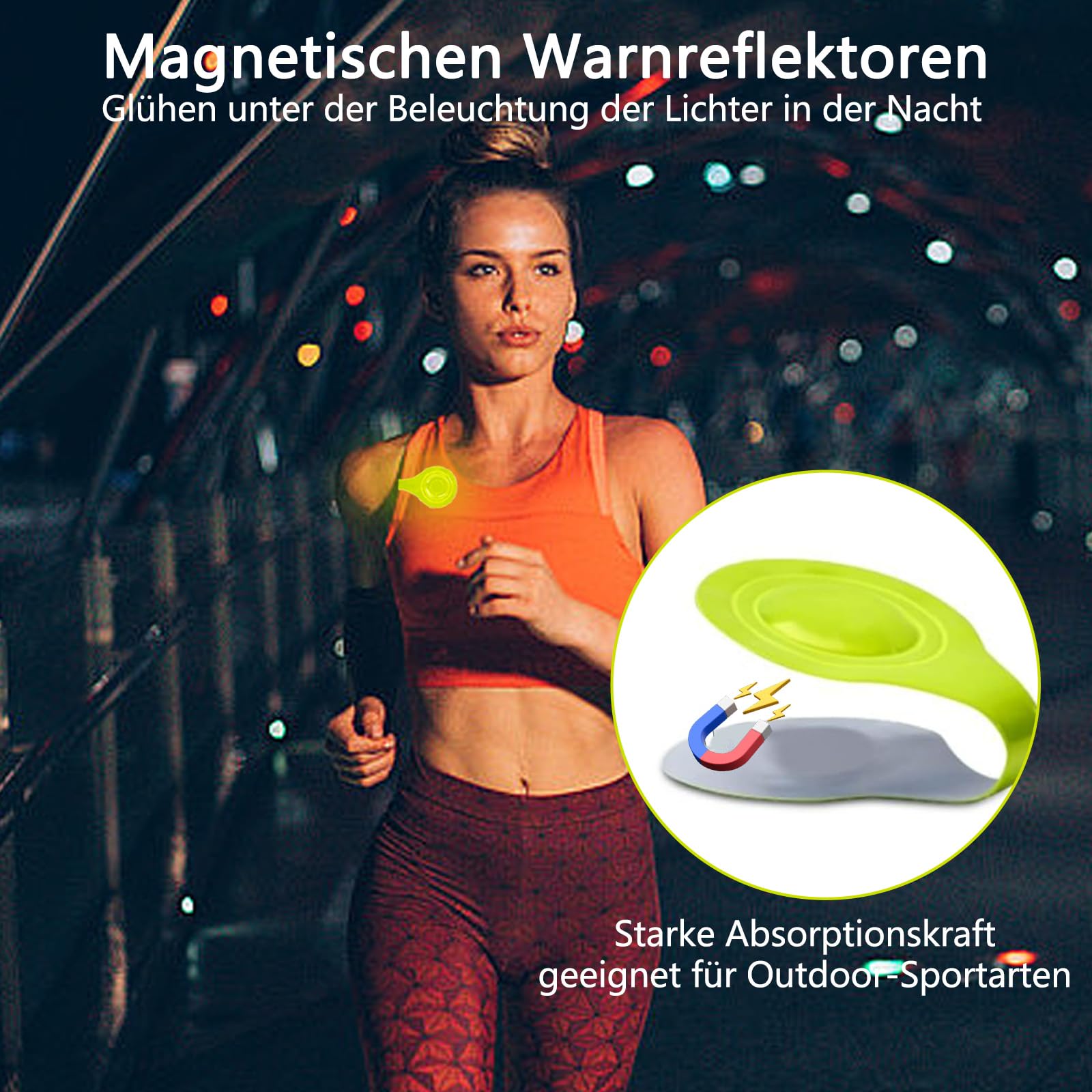 Lot De 12 Réflecteurs Magnétiques Pour Enfants, 5 X 15 Cm, Réflecteurs