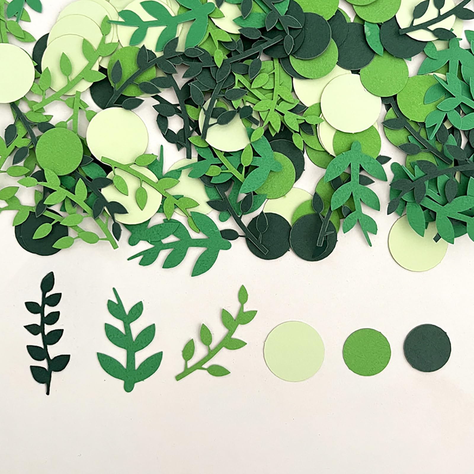 Confettis Papier Biodégradables Verts - 200 Pièces, Pour Mariage, Anniversaire, Fêtes, Décorations De Table