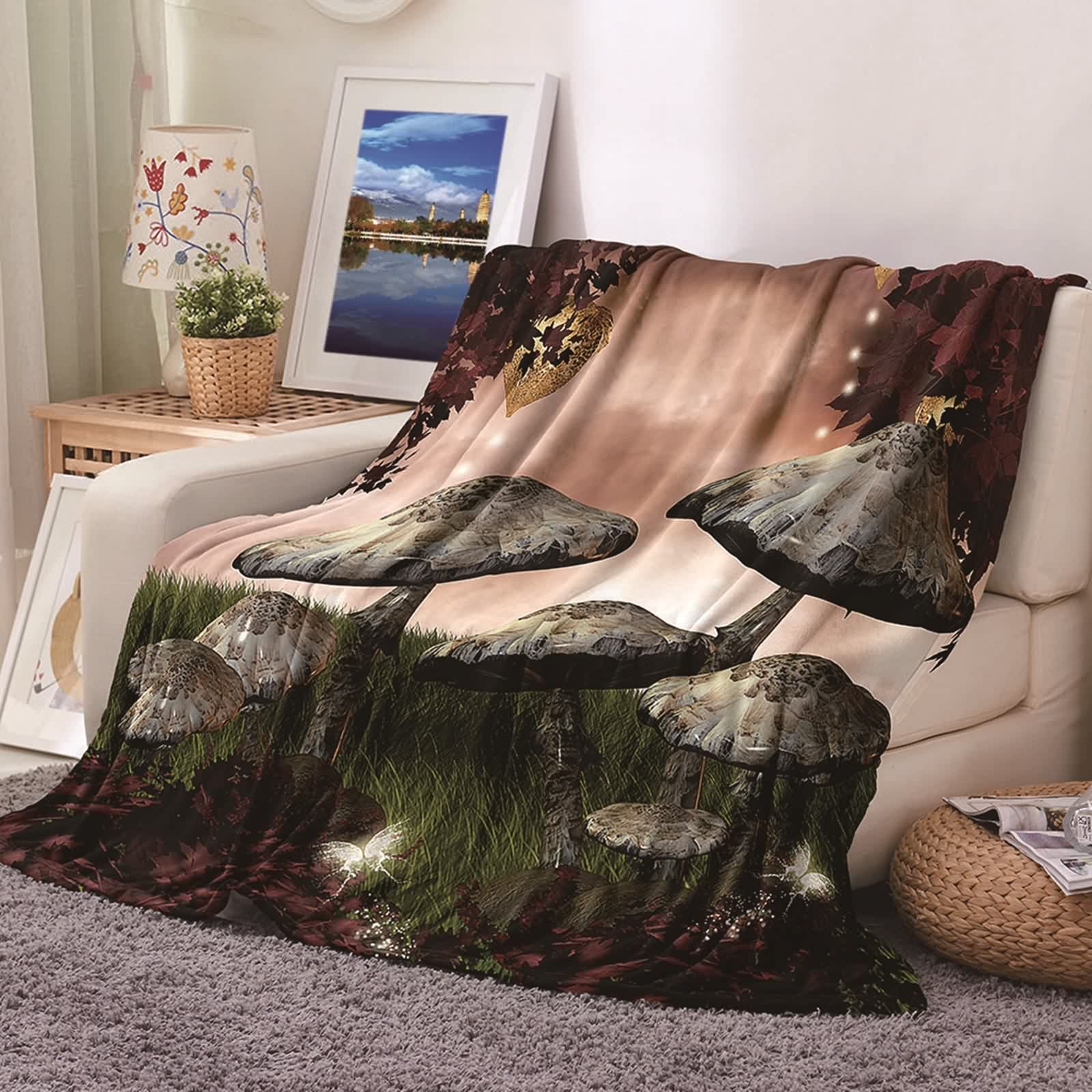 Couverture de lit douce KnSam pour vos soirées cocooning sur le canapé avec plaid flanelle
