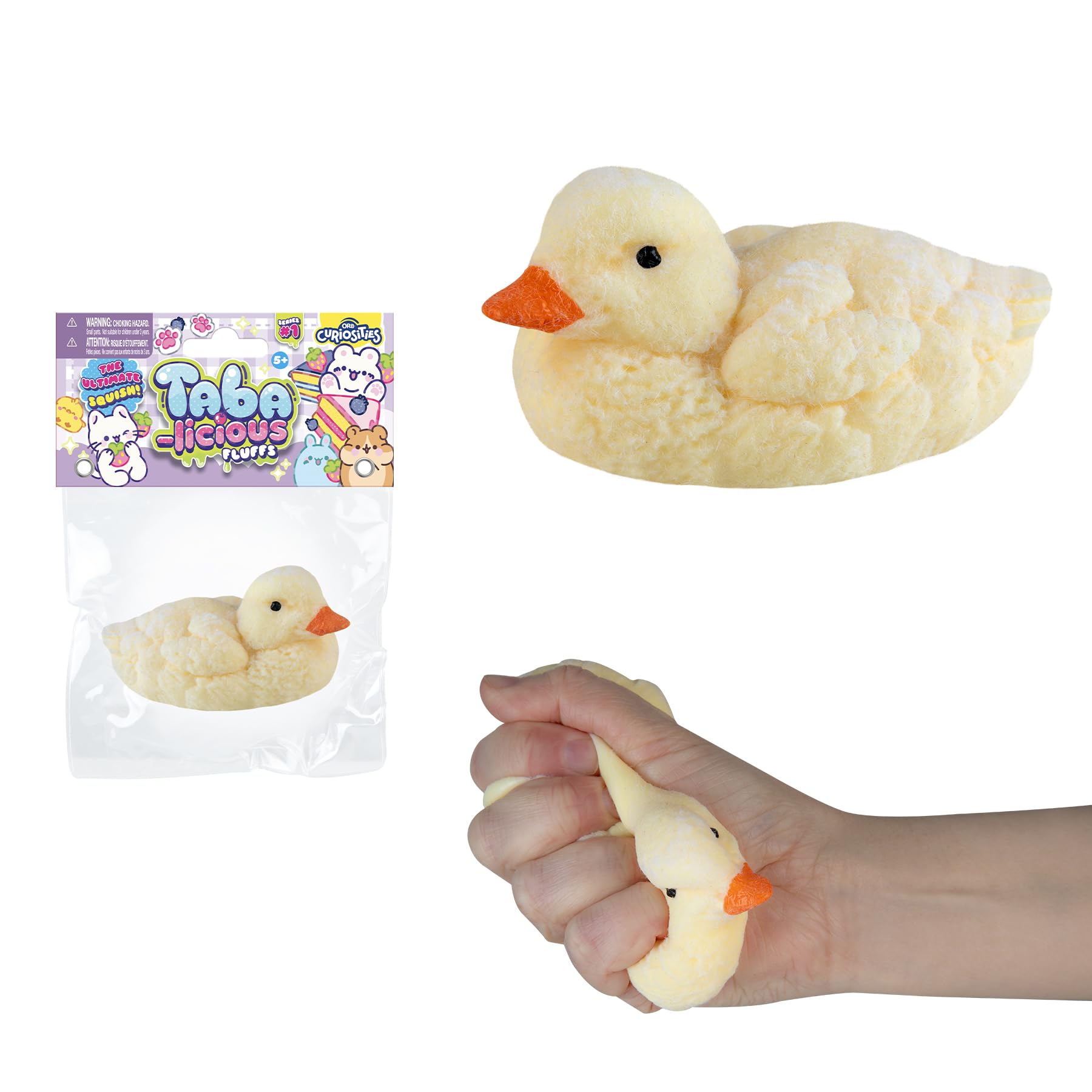 Amazon.com: ORB Tabalicious Fluffs TABA Squishy Duck (Yellow