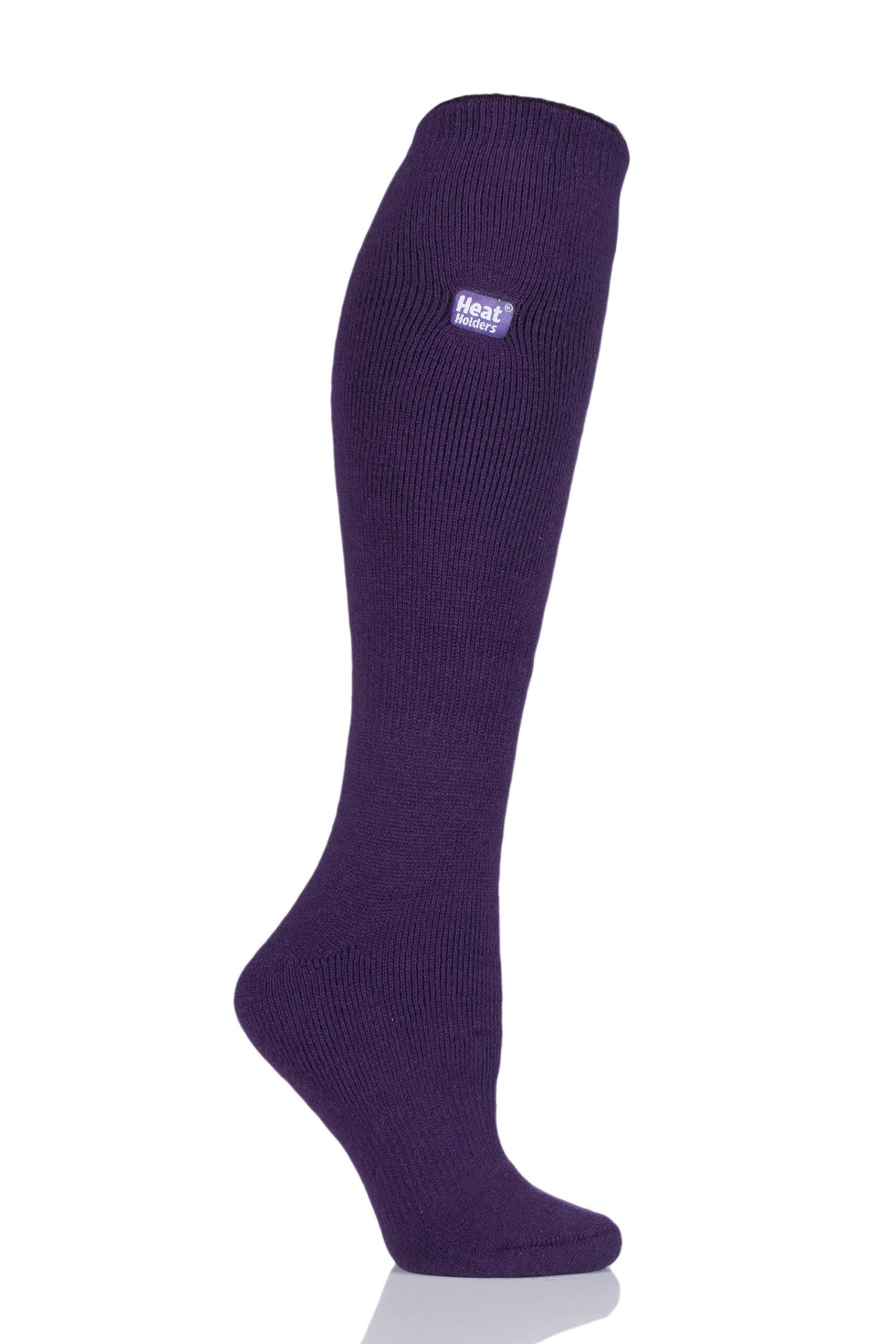 Heat Holders Ladies 1 Pair 1.6 TOG Lite Knee High Socks Purple 4-8