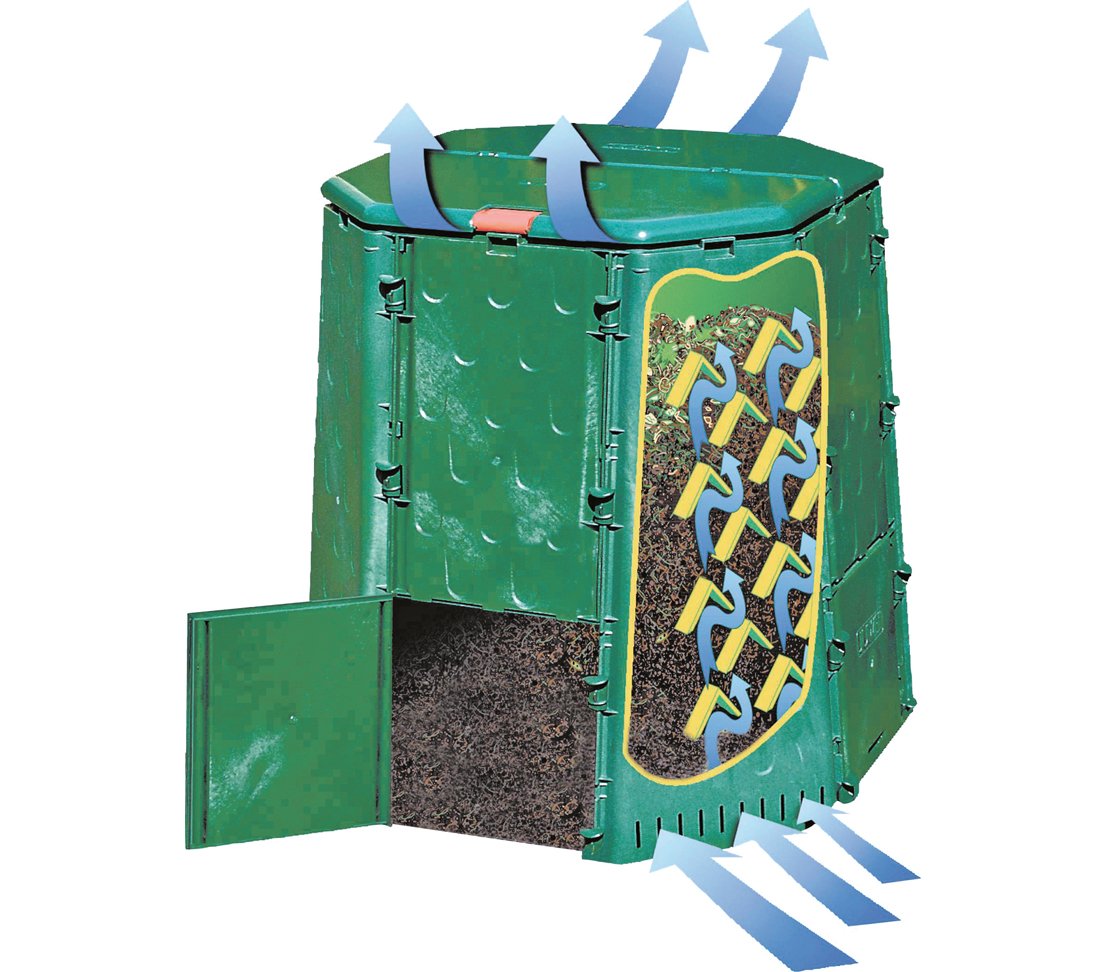 Dehner - Composter Termico, 109 x 94 x 94 cm, 690 Litri