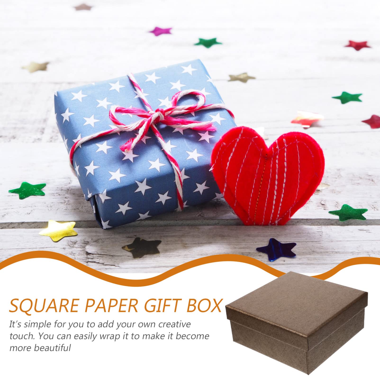 Zerodeko 10stücke Quadratische Leere Geschenkboxen Geschenkkartons Verpackungskartons Partygeschenkkörbe Geschenkschachteln für Geburtstage Hochzeiten Süßigkeiten Schmuck Kleine
