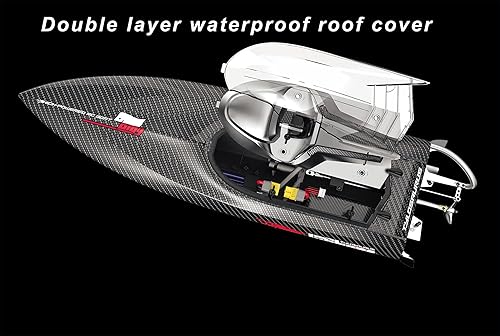 Miniatura 7 de Barco de control remoto grande de 25 pulgadas UDI022 para adultos y niños, kits de cola de aleación RC sin escobillas 31.1 mi/h 31 mph 3S/4S batería