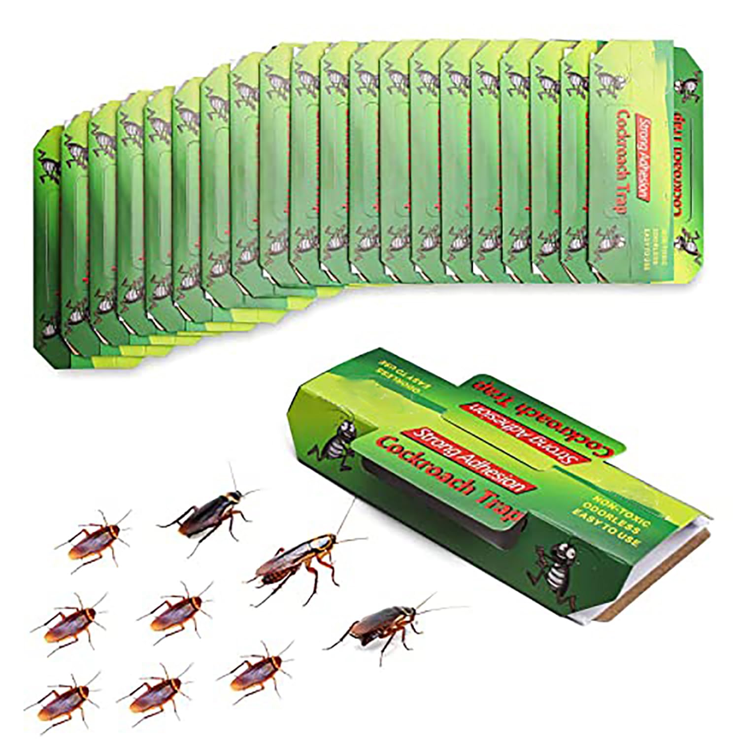 NALACAL 20Pcs CockRoach Trap Killer, Roach Killer Indoor Home, Roach Motel, Indoor Pet Friendly Roach Killer for Roach, Ants, Spiders, Bugs, Beetles (20)