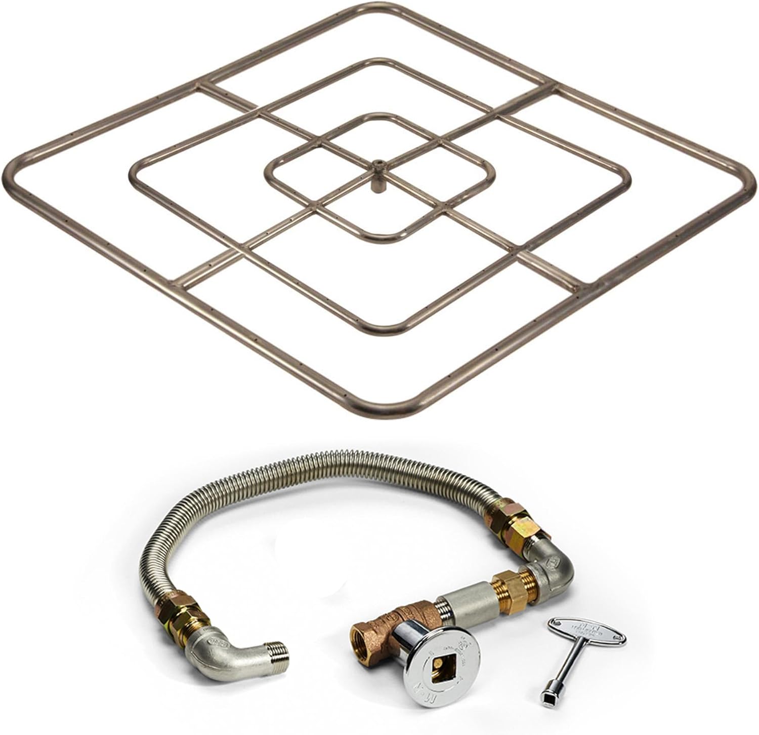 HPC Fire Match Light Fire Pit Kit (FPSSQ36HC KIT), 36-Inch High Capacity, Natural Gas