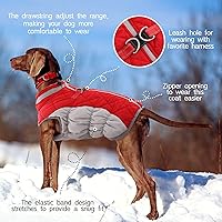 Vista 4 de FUAMEY Chaleco acolchado para perro abrigo reflectante de invierno para perro chaqueta de invierno cálida resistente al viento ropa cómoda