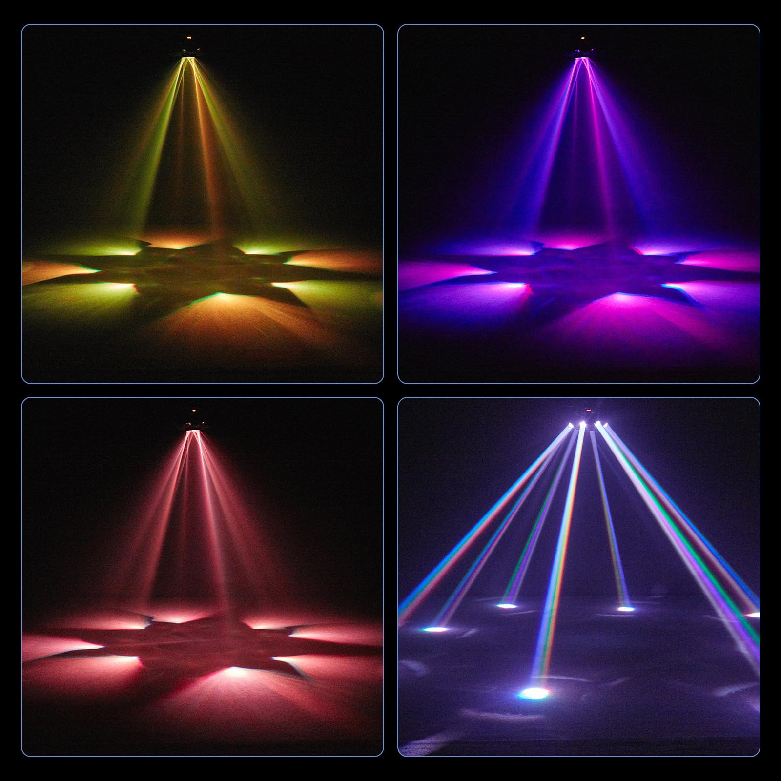 Moving Head LED Discolicht Partylicht, RGBW Bühnenlicht mit Fernbedienung | DMX512 (26 Kanäle), Sound Control DJ Licht, Disco Licht für KTV Disco Hochzeit Club Geburtstag Bühne DJ