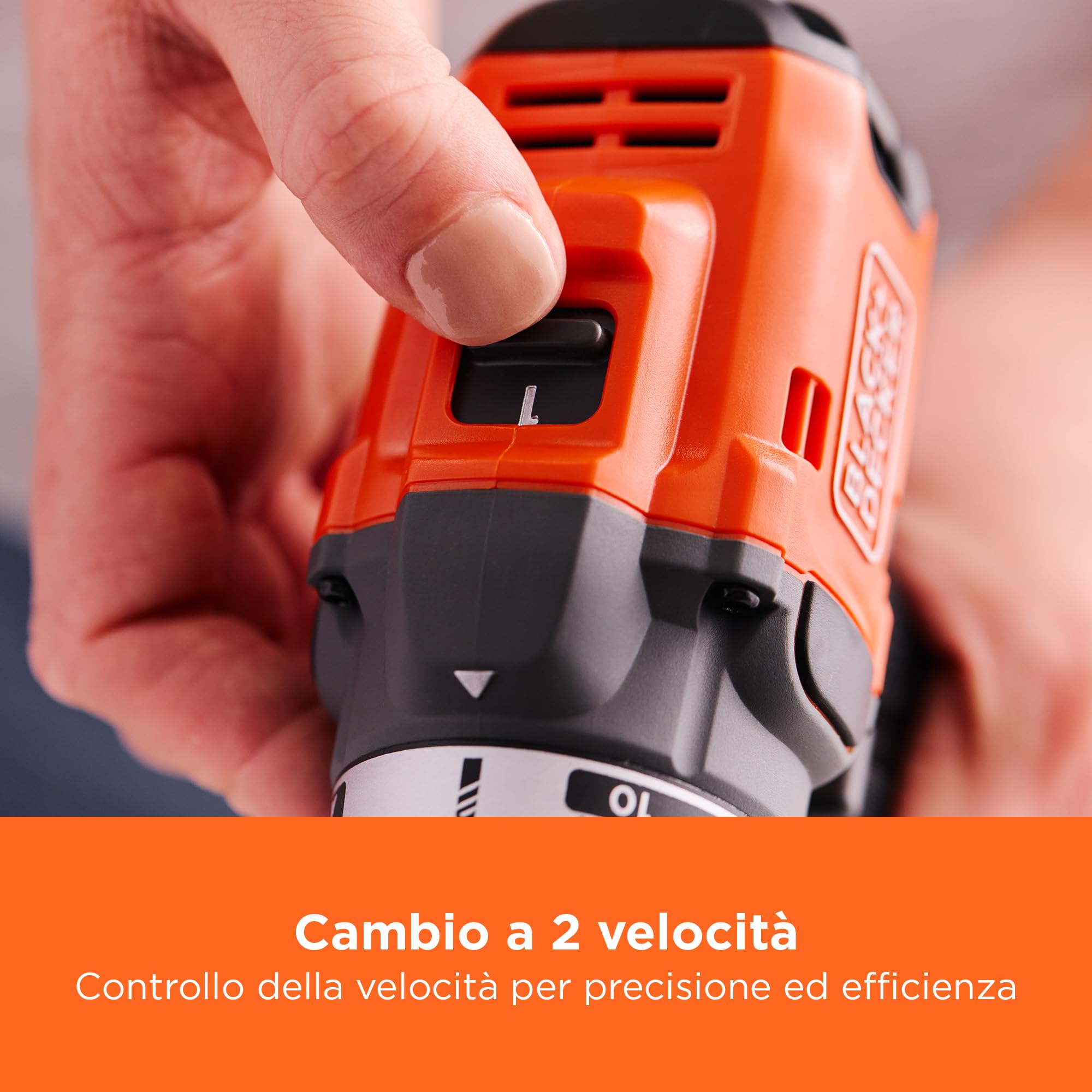 BLACK+DECKER Trapano avvitatore BRUSHLESS 18V, coppia 50Nm, 2 velocità, luce LED, senza batteria o caricabatteria, BLD682XN-XJ