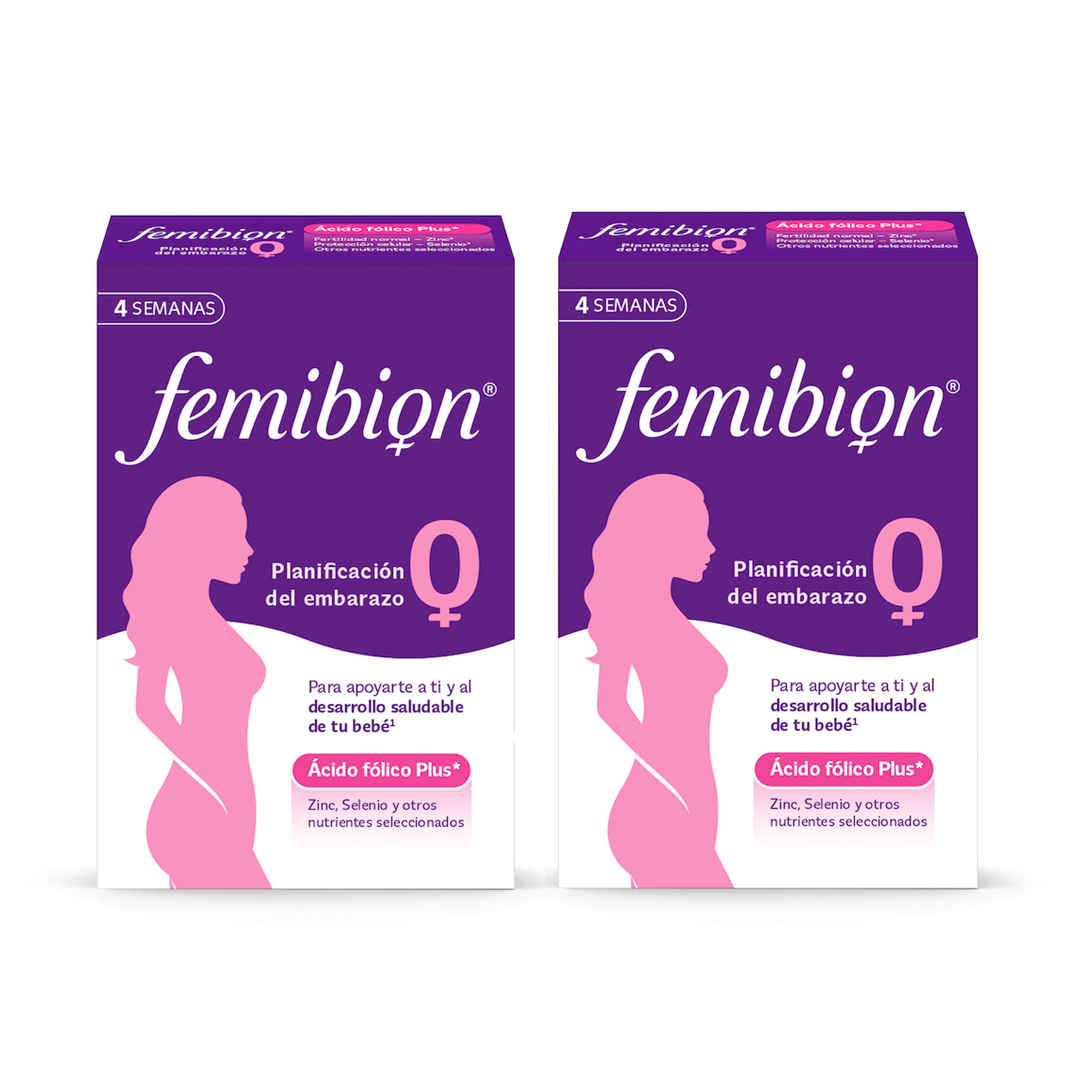 Femibion 0 (Paquete de 2) Comprimidos prenatales con ácido fólico y L-Metilfolato