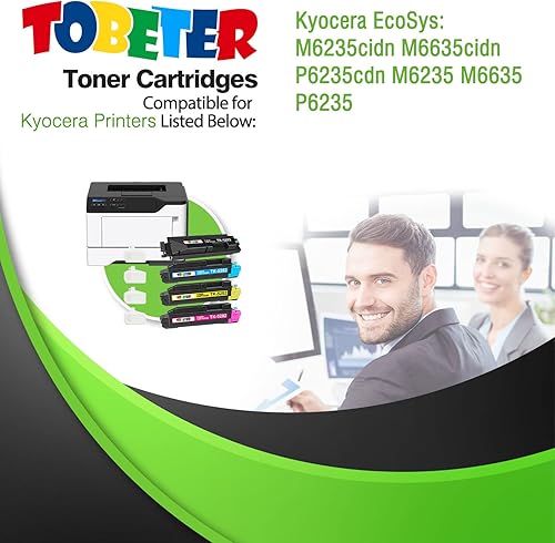 Miniatura 2 de ToBeter TK5282 TK-5282 1T02TW0US0 1T02TWCUS0 1T02TWBUS0 1T02TWAUS0 Cartucho de tóner compatible con Kyocera Ecosys M6235cidn (1102V02US1) M6235