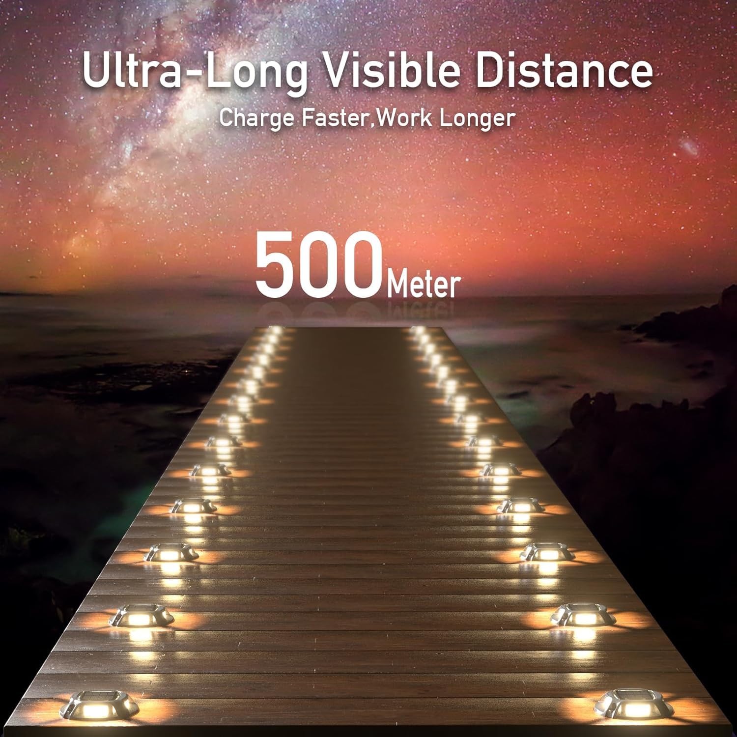 Quntis 8 Pezzi Segnapasso LED Esterno Solare Alluminio, IP68 Impermeabile, Bianco Freddo/Caldo Luci Solari Esterno Giardino, Faretto Solare per Sentieri Piscina Scale Marciapiede