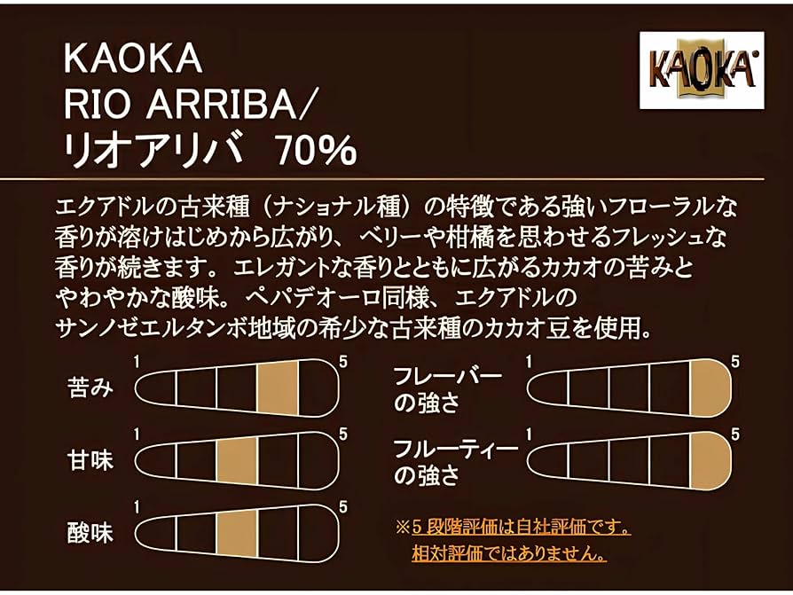 Amazon | KAOKA カオカ リオアリバ 70％ 1kg 有機JAS認証