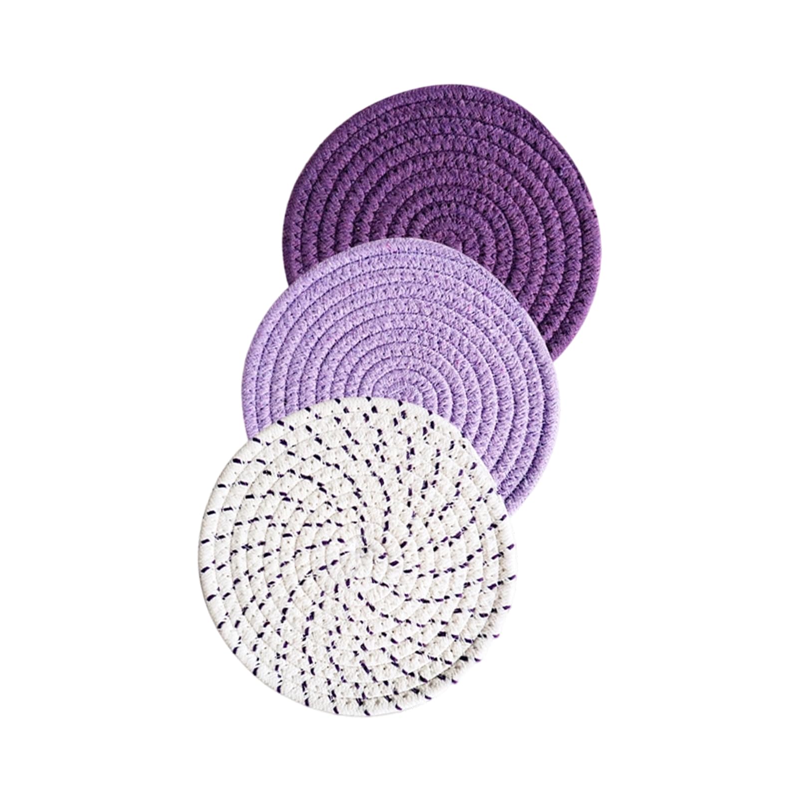 Tsophreniq 3 Pack Cotton Rope Placemat Nonslip Table Protectors for Kitchen Dining Tabletop Decoration Kitchen Countertop Protectors