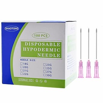 SHAOTONG Luer Lock Accessories-100Pcs (18G-Long 1.5In)