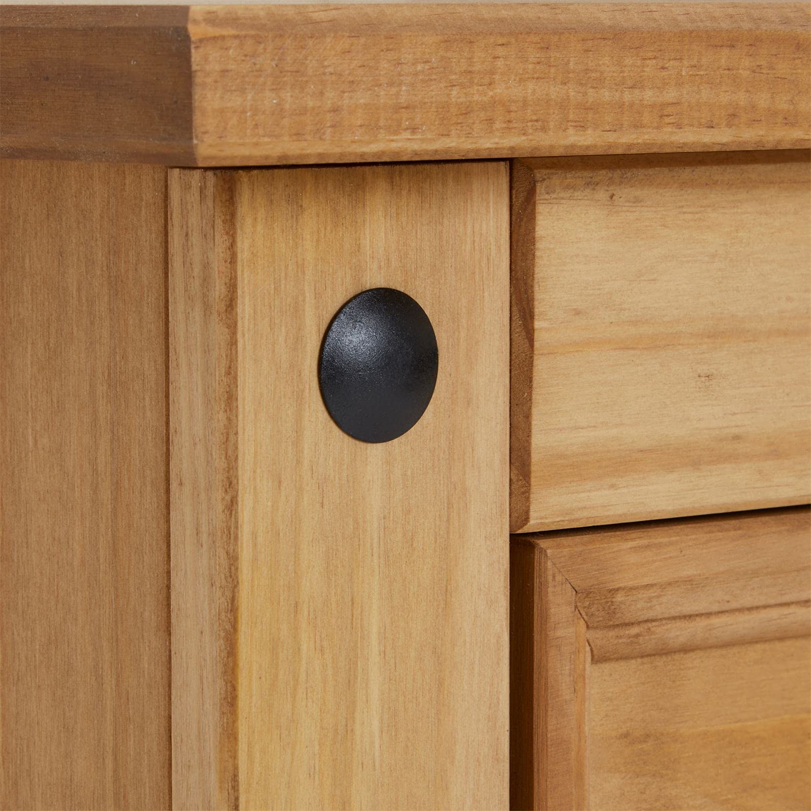 CARO-Möbel Sideboard Salsa Kommode Mexiko Stil Highboard Anrichte Kiefer massiv gebeizt, gewachst mit 3 Schubladen und 3 Türen