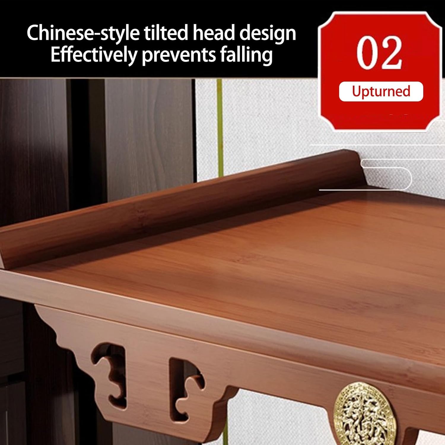 Altar Table, Bamboo Display Pedestal Offering Table,Buddhist Altar Cabinet,Prayer Meditation Tables,Chinese Cabinet Pedestal Offering Tables(40x25cm/15.7x9.8in)