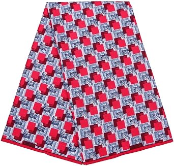 African Fabric 6 Yards 100% Polyester Ankara Fabric for Party Dress 75