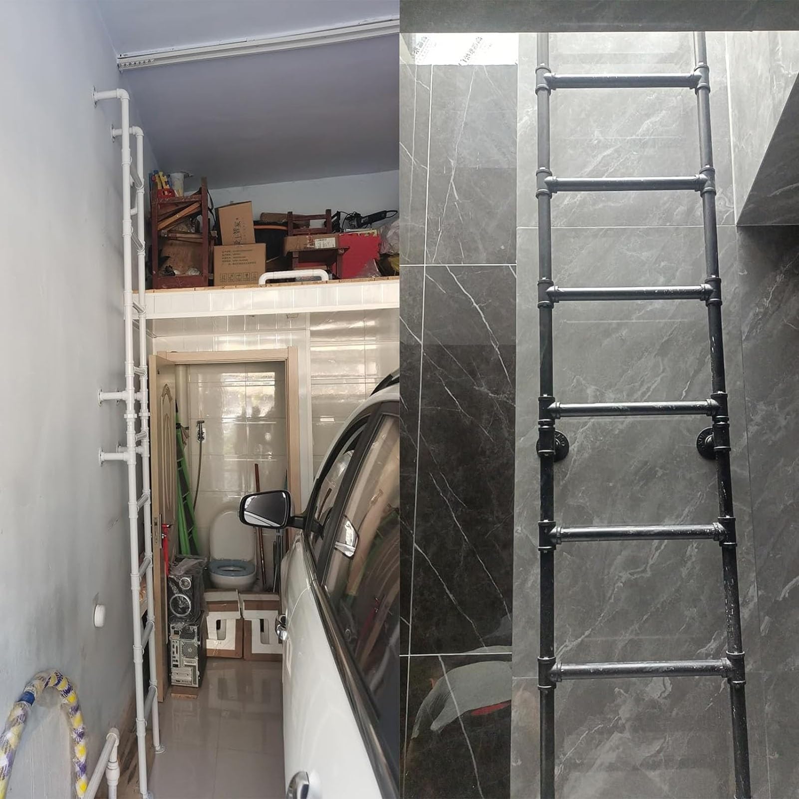 Échelle de Sortie d'urgence pour puits de fenêtre, échelle de lit mezzanine en métal fixée au Mur, échelle de lit superposé en Fer Industriel, échelles d'escalade intérieures et extérieures