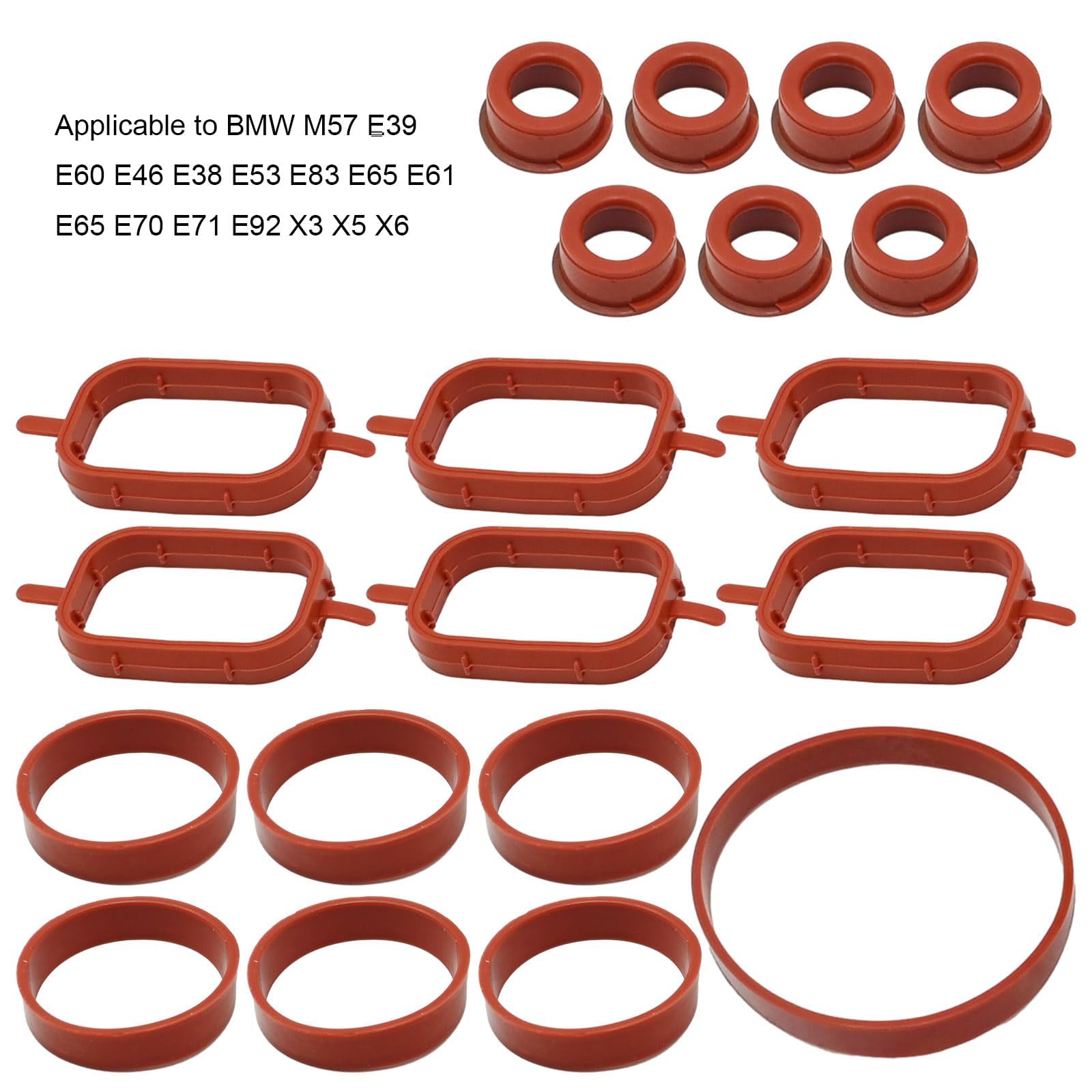 Hoypeyfiy 20 guarnizioni di ricambio per collettore di aspirazione, 11612246945, per BMW E53, E64, E66, E70, E83, E90, E91, E92, E93, 330 x D, 335d, sostituisce 11617790198 11612244 5439 11612246949