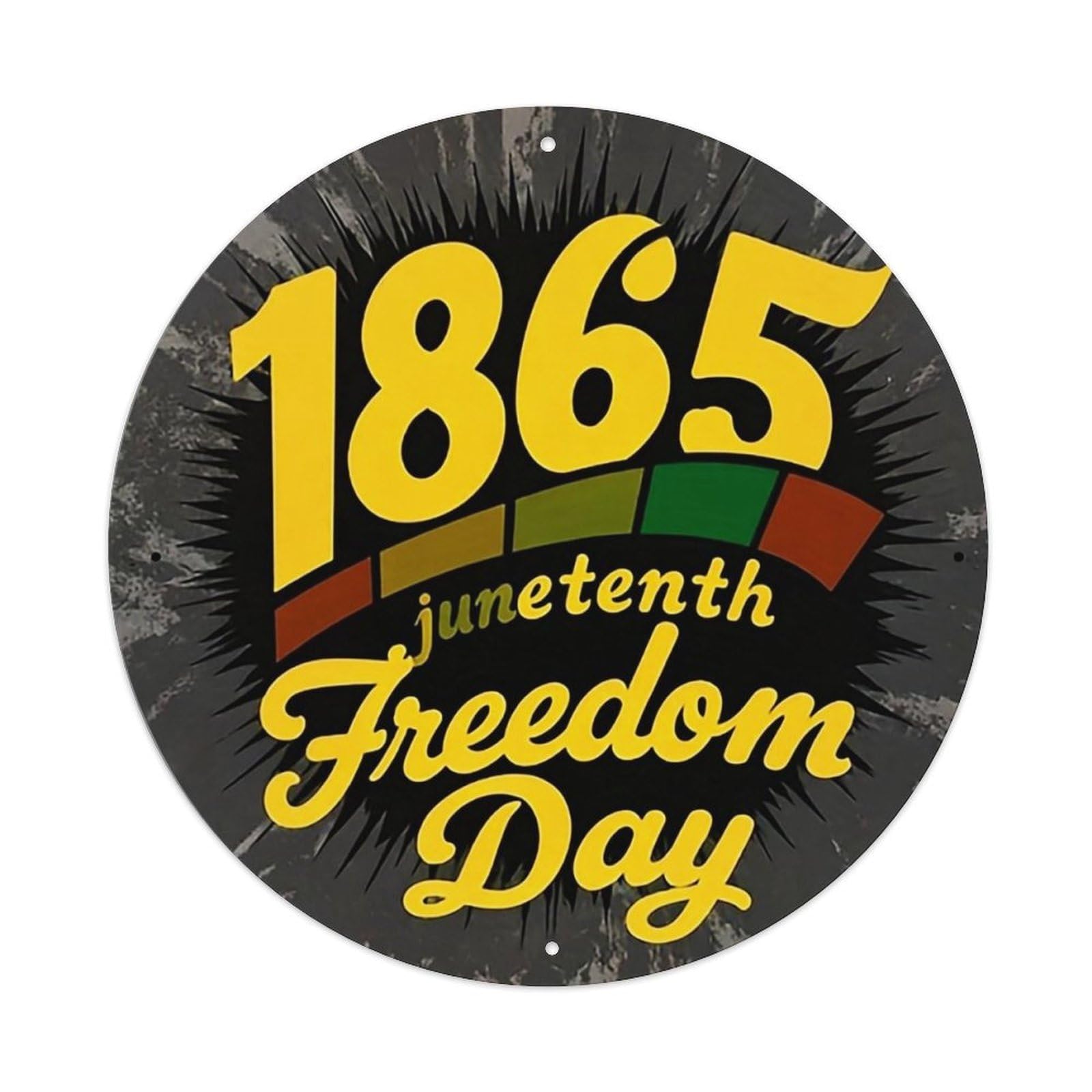 Jdyansheng Vintage Juneteenth Freedom Day Graphic Design Tin Sign Metal Poster Metal Signs For Home Man Cave Bar Cafe Kitchen Laundry Room Wall Decorations 8X8 Inches