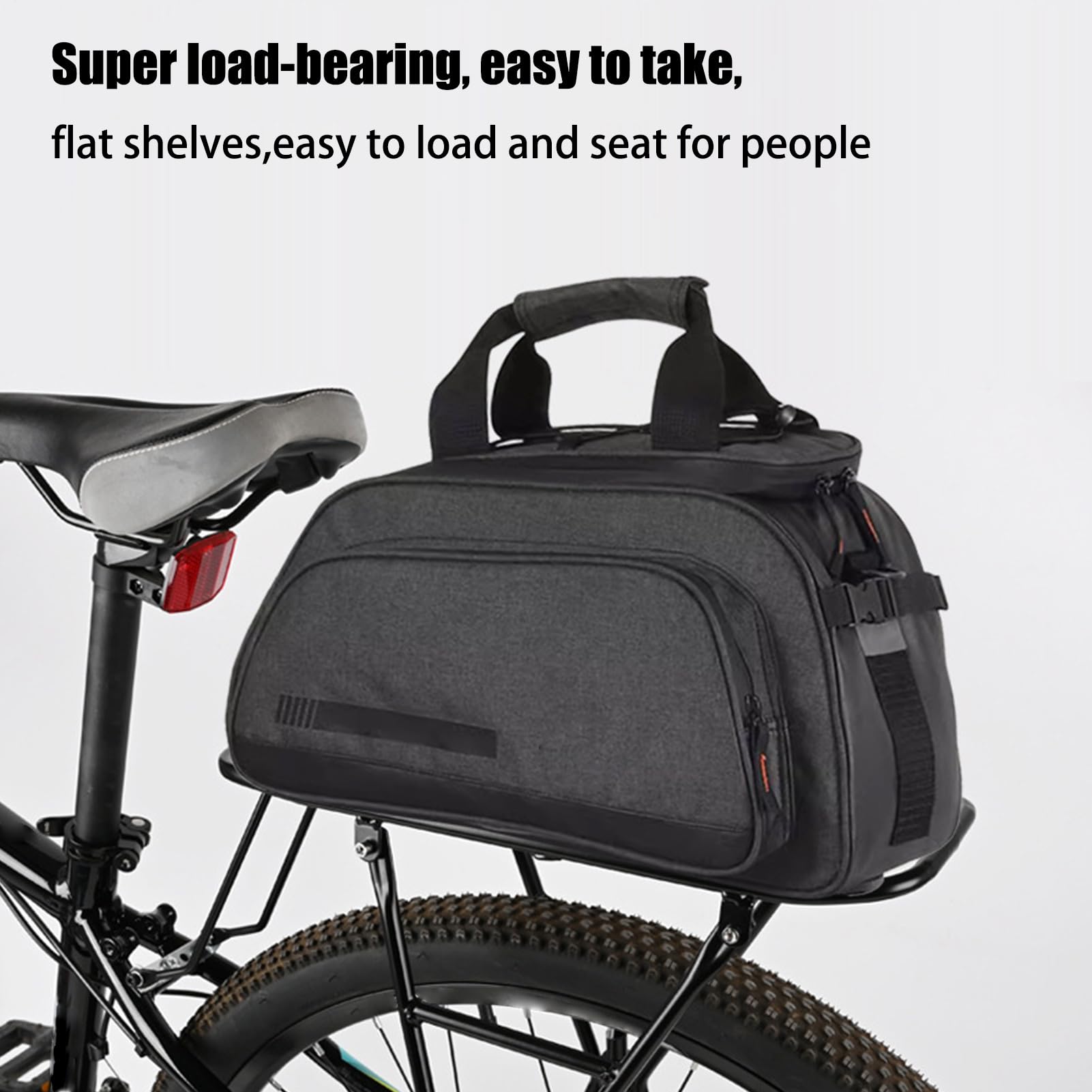 Generisch Cargo Rack Bike, gruby, szeroki tylny bagażnik rowerowy, stojak na rower typu Pannier Comfort for Commuting and Cycling Entuzjasts, Heavy Duty Bike Luggage Accessory, 35 x 15,5 cm
