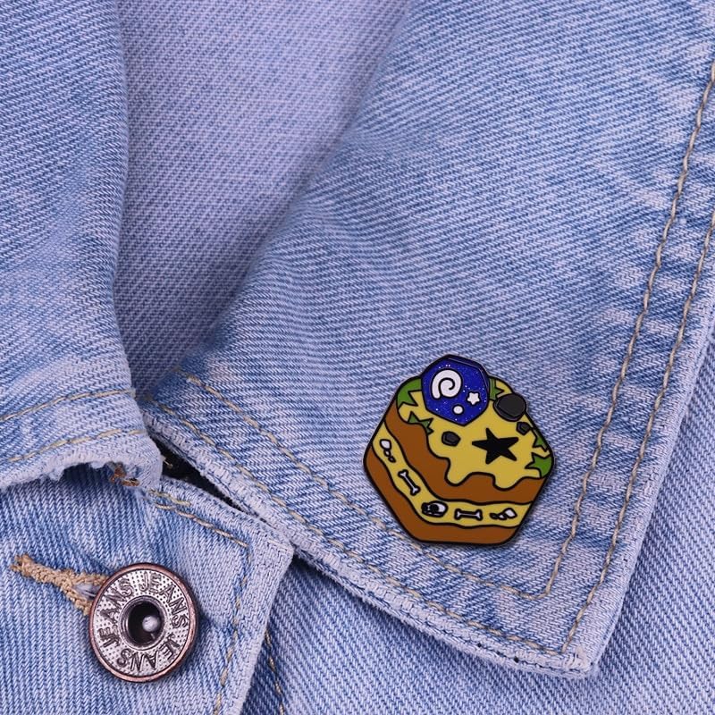 Animal Crossing New Horizons Fossil Stone Logo 1.25" Enamel Pin Badge image 3