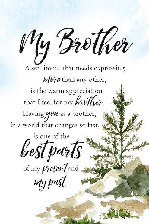 To My Brother Quotes Amazon.com: My Brother Wood Plaque With Inspiring Quotes 6 Inches X 9  Inches - Elegant Vertical Frame Wall & Tabletop Decoration | Easel &  Hanging Hook | Christian Family Religious Home Decor