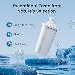 AQUA CREST CF06A Remplacement pour Filtre Brita®, Pitchers et Distributeurs d'eau BritaMD, Classic OB03, Mavea® 107007, et plus, NSF Filtre d'eau de Pitcher certifié, 1 Approvisionnement en filtres pour l'année, paquet de 6