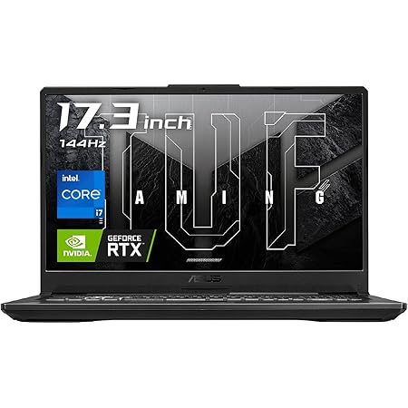 インテル Core i7 搭載 ASUS ゲーミングノートパソコン TUF Gaming F17 FX706HM(17.3インチ/16GB, 512GB/RTX 3050 Ti Laptop GPU/1,920×1,080(144Hz)/Webカメラ内蔵/ブラック)【日本正規代理店品】【あんしん保証】FX706HE-I7R3050TBEC【Windows 11 無料アップグレード対応】
