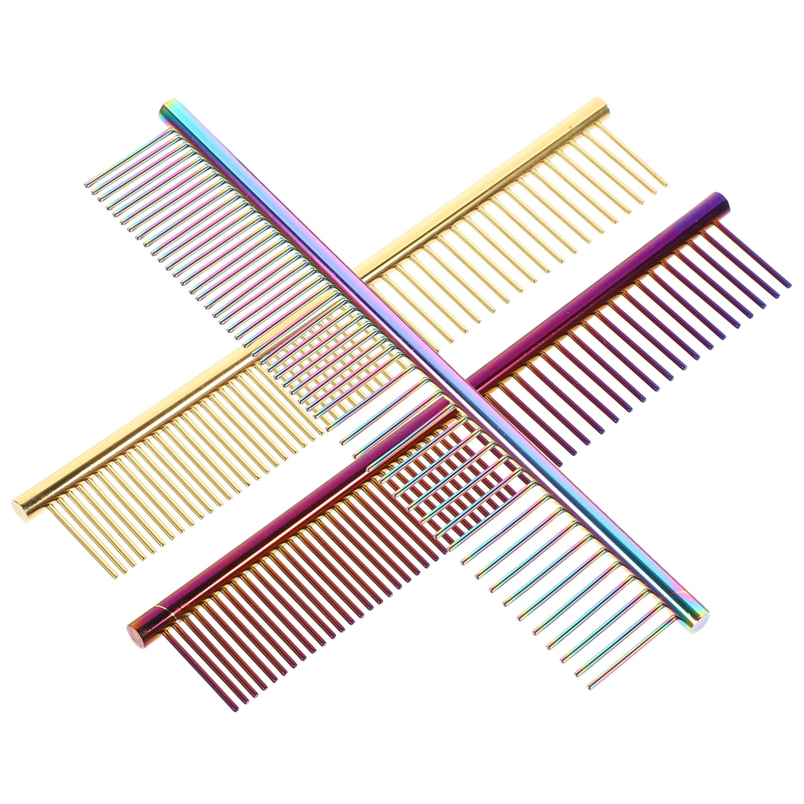 BESTonZON 3pcs Convenient Grooming Comb for Pets Wear Resistant Dog and Cat Hair Comb Ergonomic Design for Easy Use for Daily Grooming and Massaging Portable and Durable Pet Supply