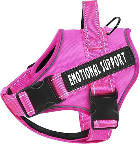 voopet Arnés para perro de servicio, arnés de chaleco de apoyo emocional para mascotas, arnés reflectante transpirable y ajustable para perros