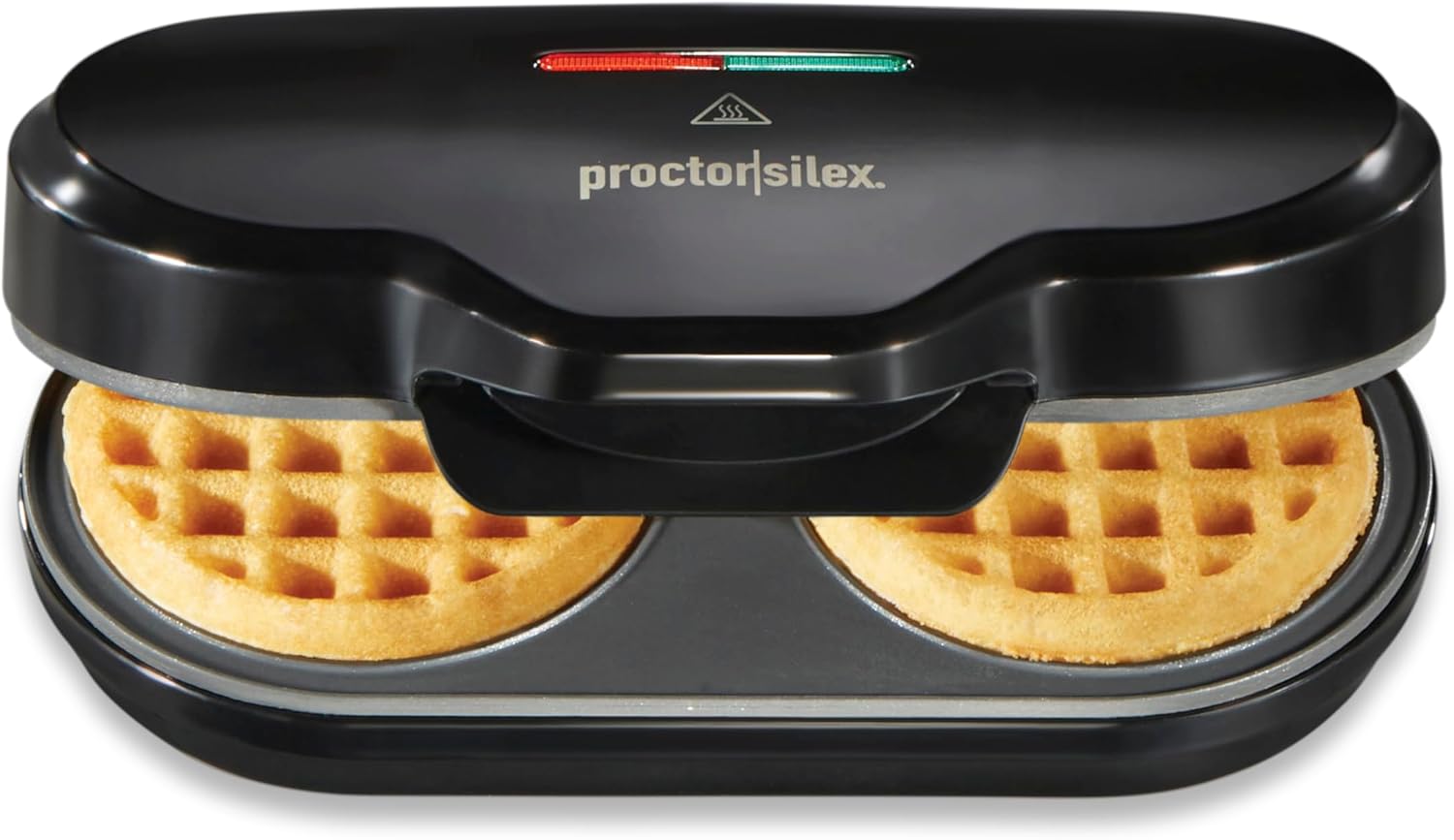 Proctor Silex Double Mini Waffle Maker Machine with 4” Round Non-stick Grids